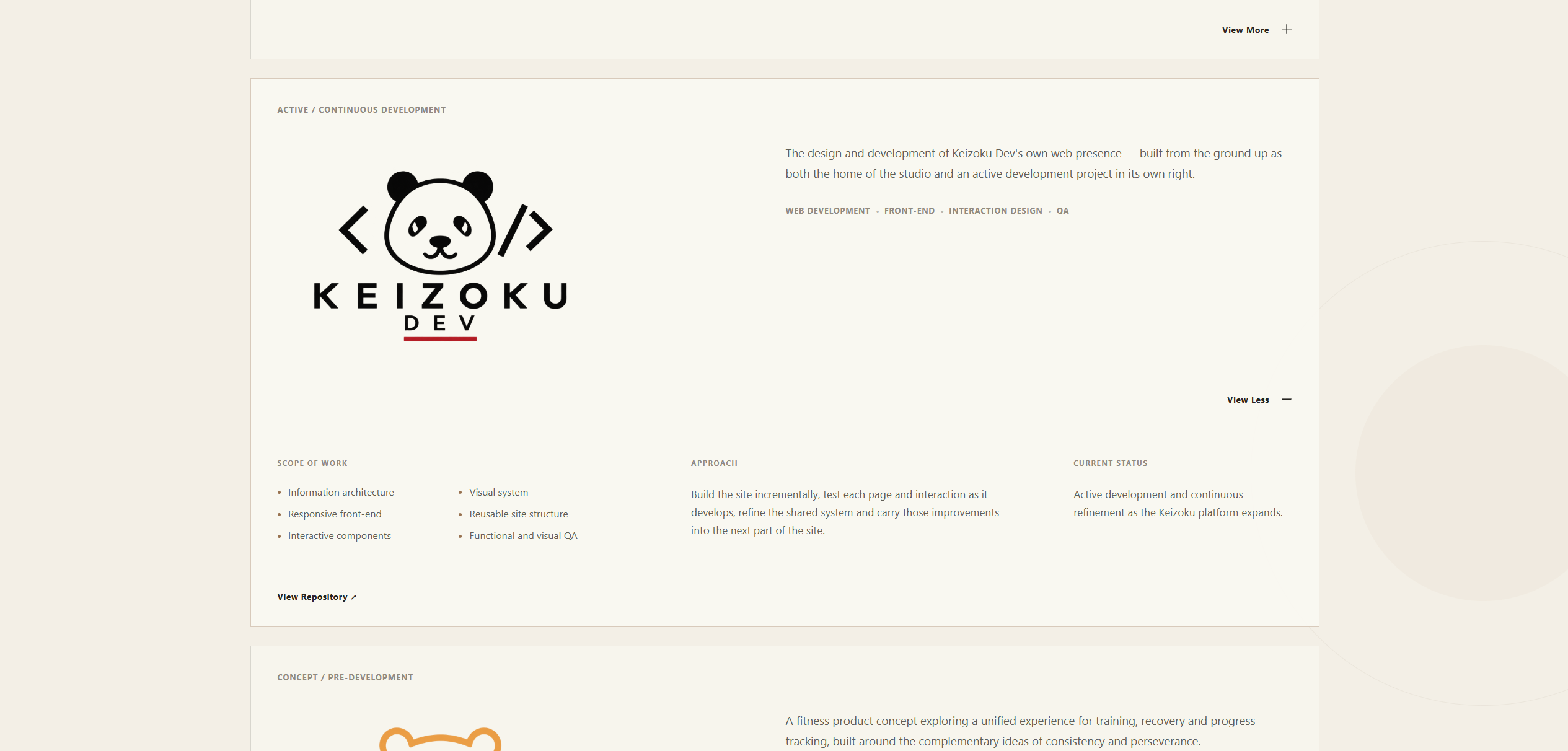 Keizoku Dev project details